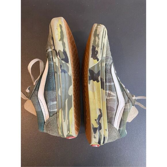 Kids VANS Off The Wall Green Camouflage Size 2.5 - Picture 5 of 8